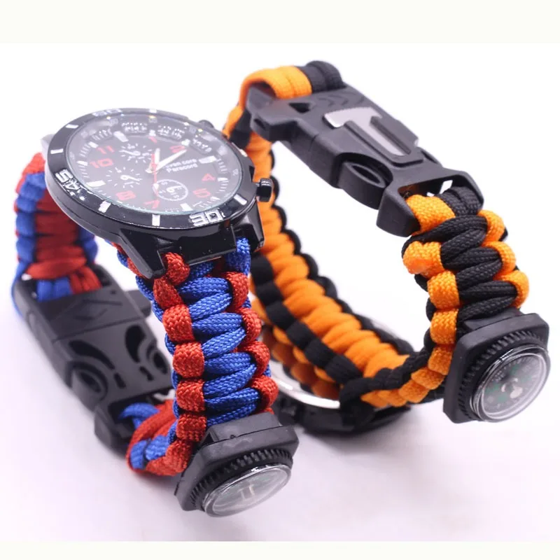 Outdoor Adventure Watches - Bracciale multifunzionale per tessitura di corde