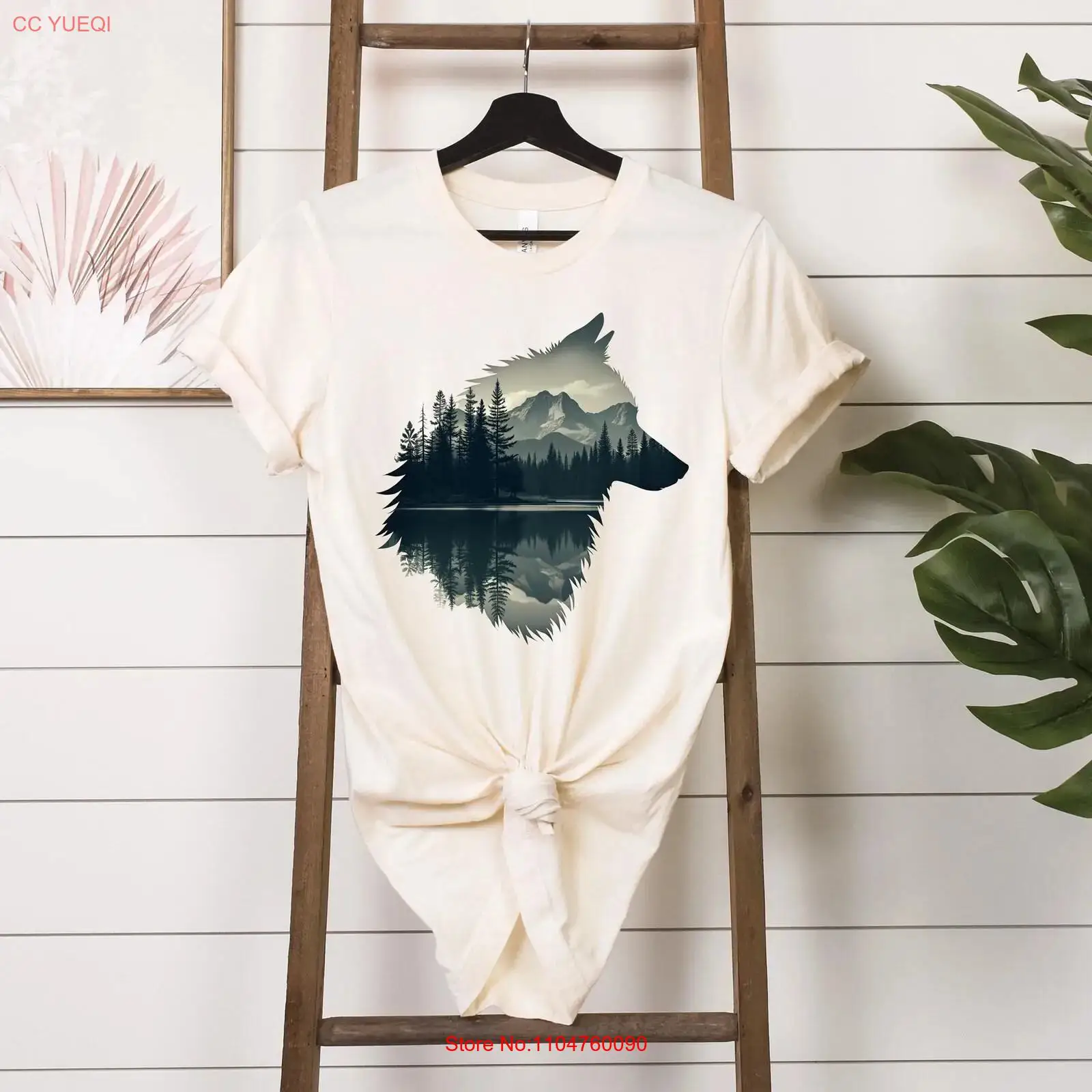 Outdoor Adventure Enthusiast - T-shirt lupo ispirata alla natura, per