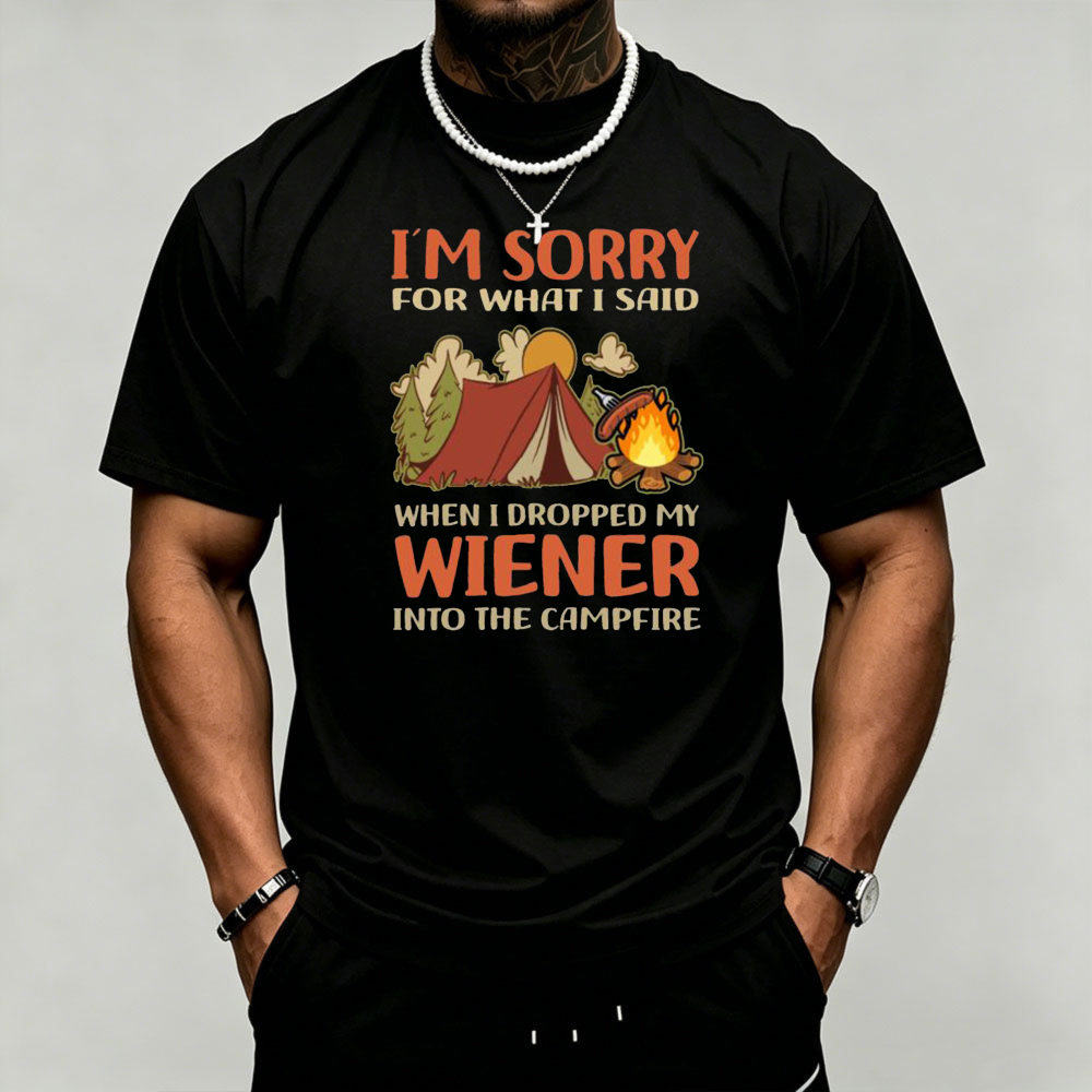Outdoor Adventure Quotes Short - T-shirt da uomo con grafica Camping