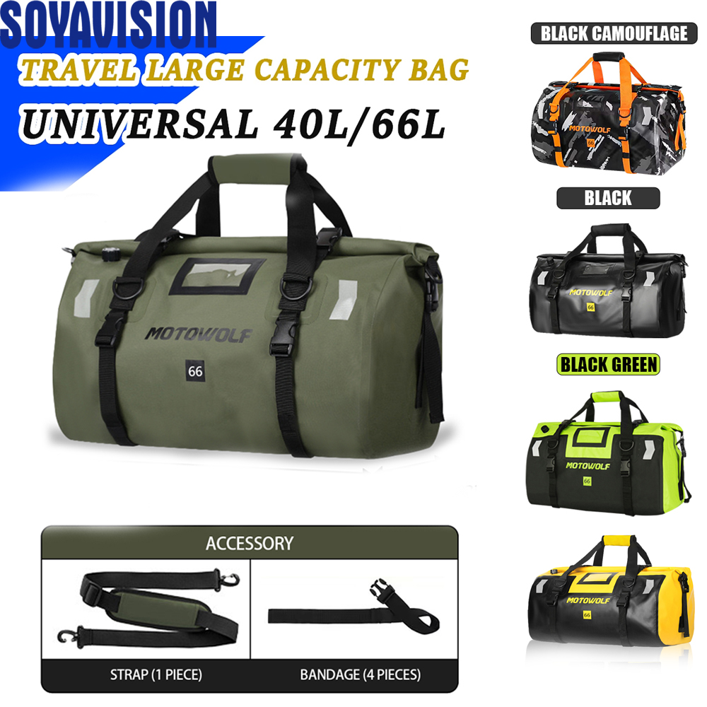 Outdoor Adventure Kayak - Borsa Impermeabile 40L/66L per Moto, Borsa