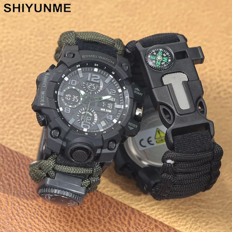 Outdoor Adventure Watches - SHIYUNME Orologio da uomo di sopravvivenza