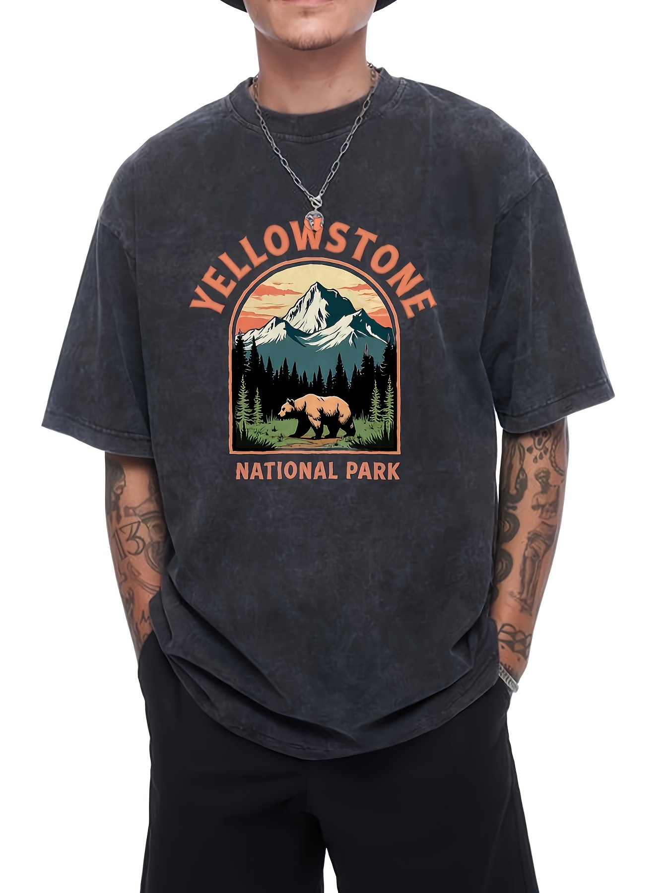 Outdoor Adventure Enthusiast - T-shirt vintage da uomo del Parco