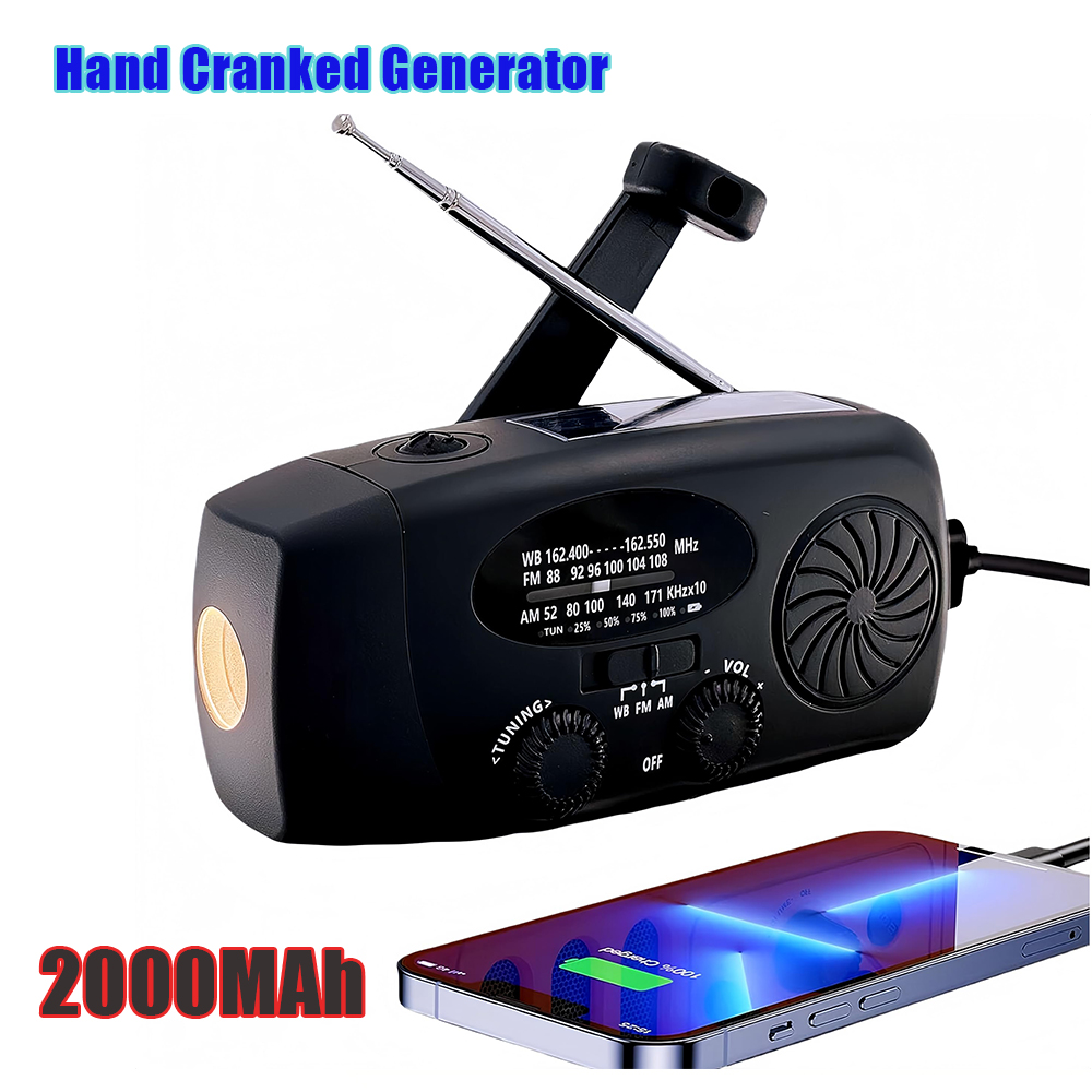 Emergency Radio Solar - Generatore di energia portatile multifunzionale a