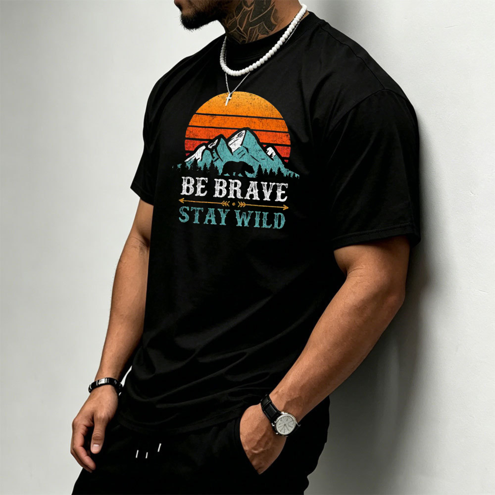 T-shirt da uomo con grafica or - Outdoor Adventure Quotes Short recensione e prezzo