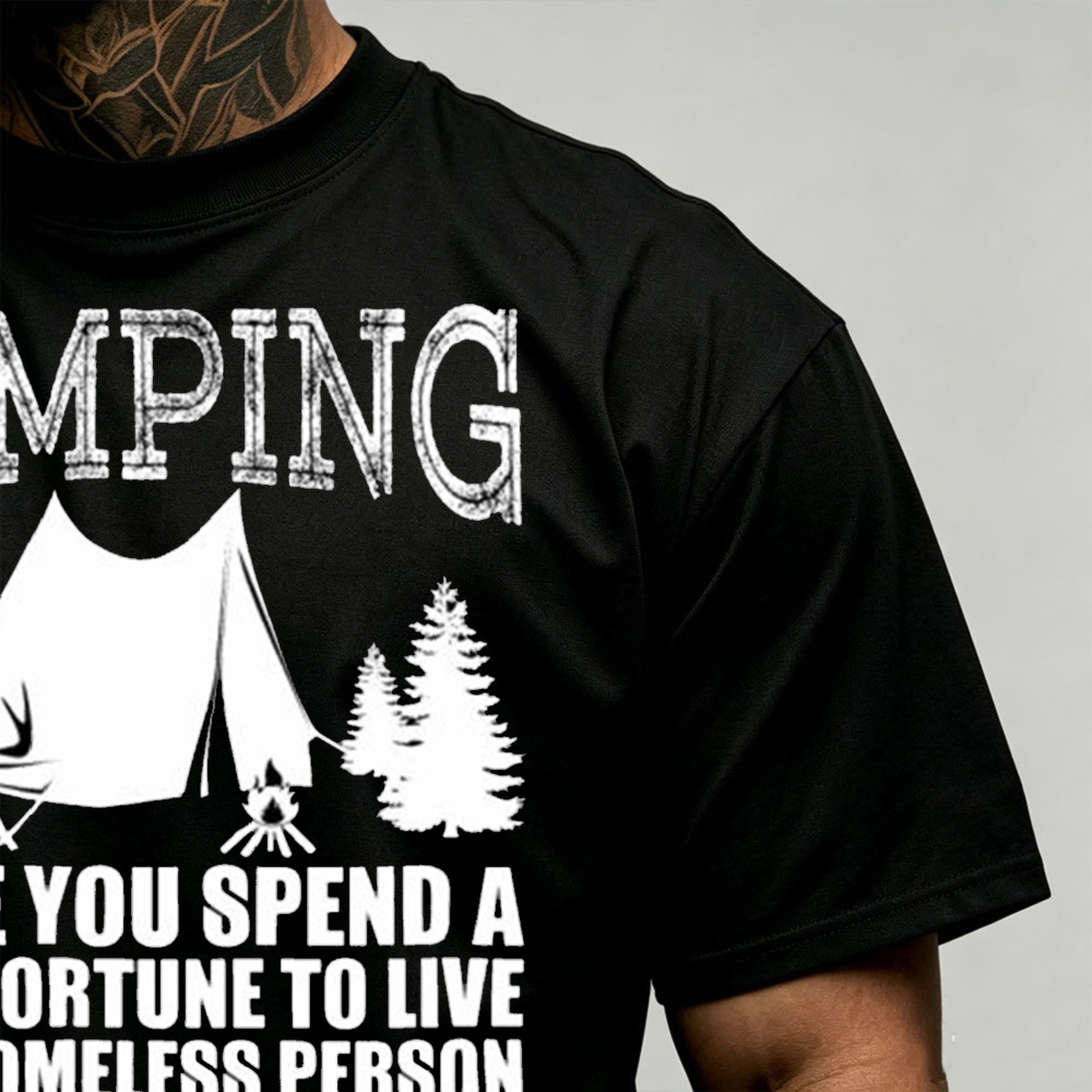T-shirt da uomo con grafica al - Outdoor Adventure Quotes Short recensione e prezzo
