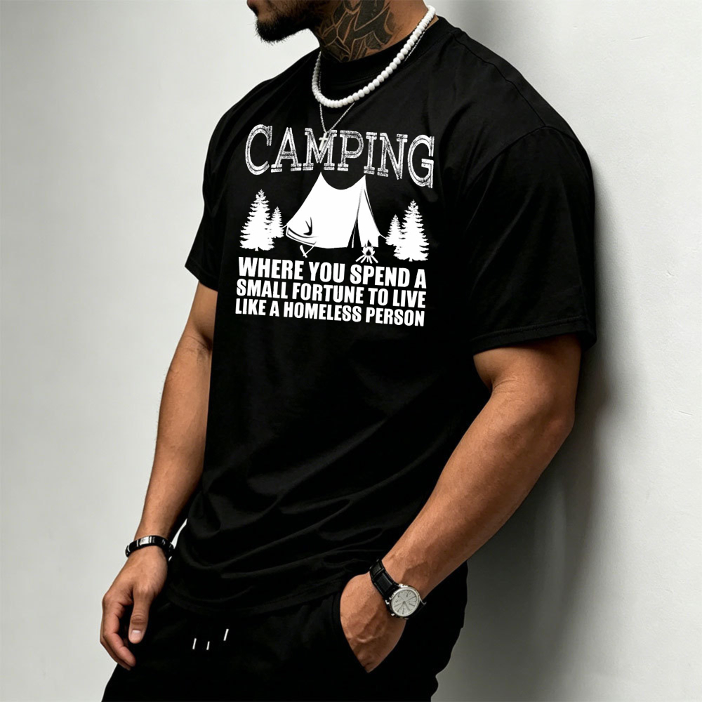 T-shirt da uomo con grafica al - Outdoor Adventure Quotes Short recensione e prezzo